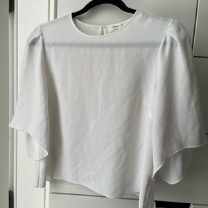Aritzia Wilfred white half sleeve blouse